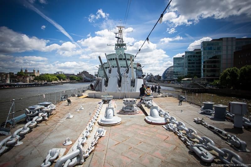 HMS Belfast Winston Churchill in London sites attractions England UK