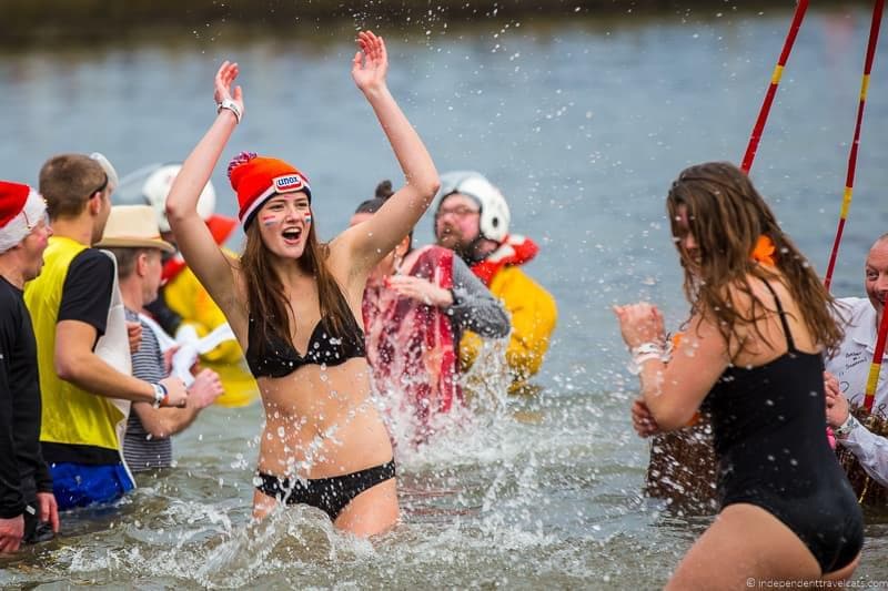 Loony Dook Hogmanay in Edinburgh Scotland