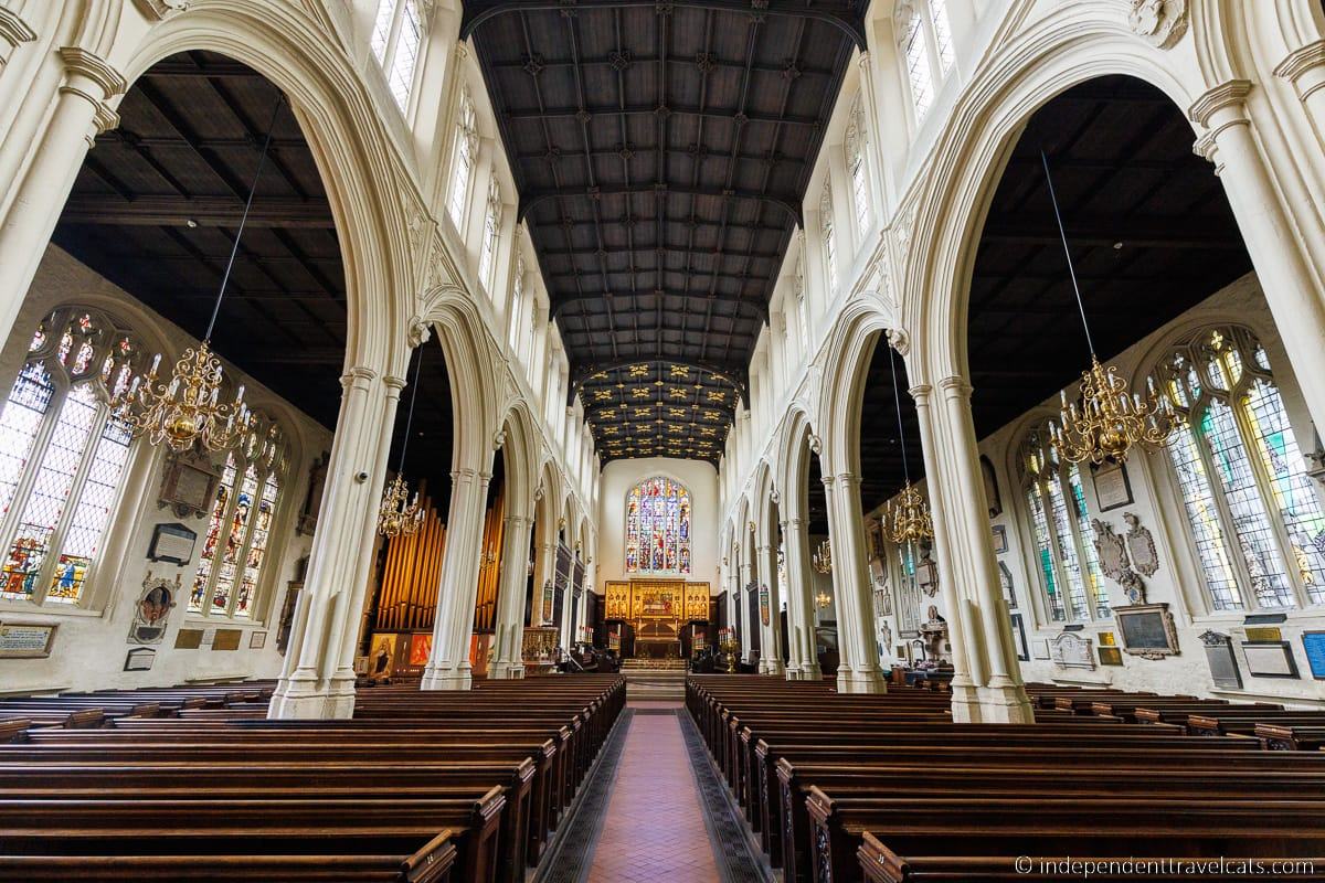 St Margaret's Church interior Westminster Winston Churchill London