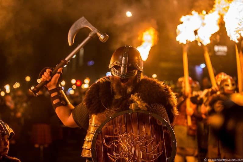 Viking torchlight procession Edinburgh Hogmanay in Edinburgh Scotland New Year's Eve festival