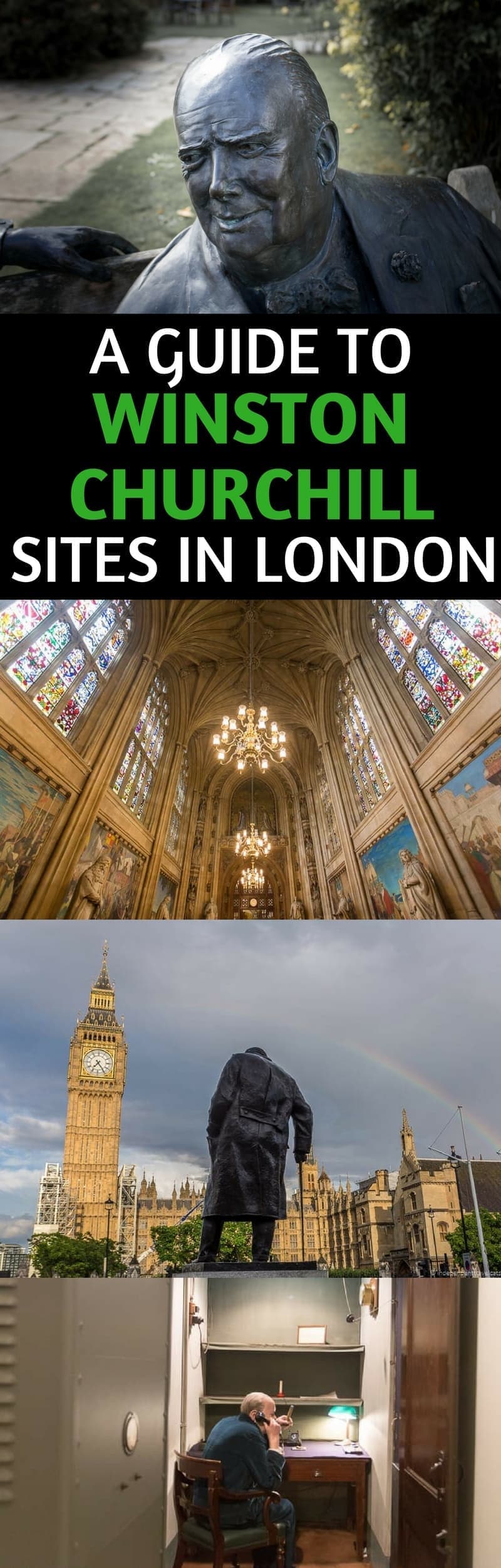 This is a comprehensive guide to Winston Churchill sites in London, England, UK. It covers Churchill related museums, attractions, statues, memorials, restaurants, hotels, and more! It also includes maps, tips, and resources to help you find Winston Churchill in London and have a great trip! #WinstonChurchill #London #Churchill #England #travel