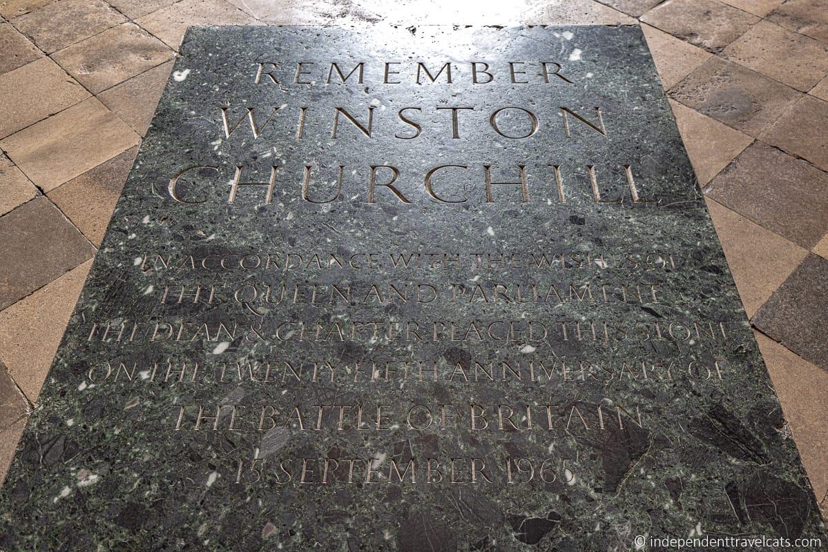 Winston Churchill memorial plaque in Westminster Abbey Churchill in London