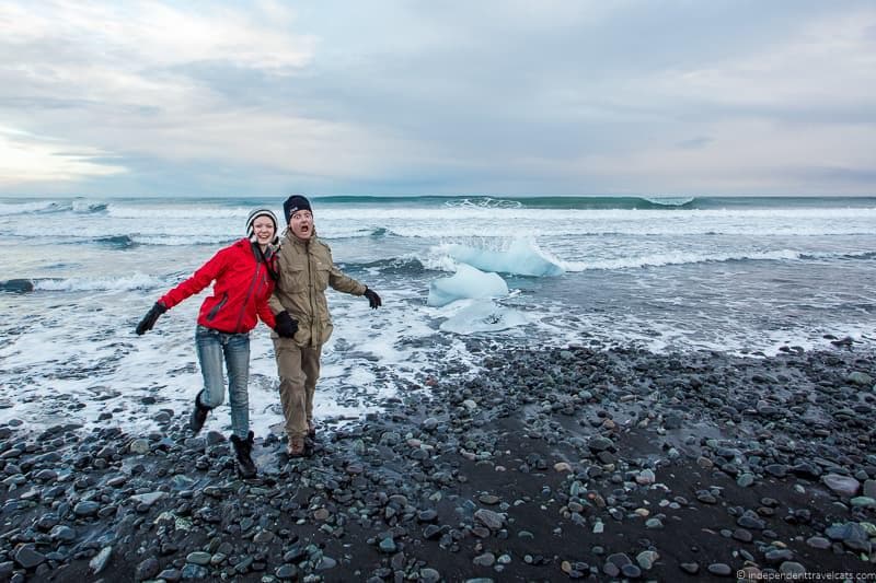 Amateur couple on a beach