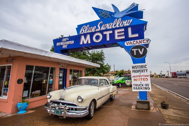 Blue Swallow Motel Tucumcari NM 14 day Route 66 itinerary detailed guide