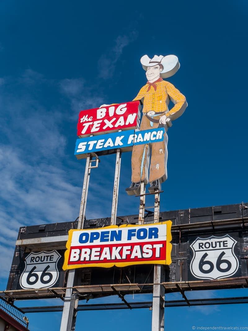 Big Texan Steak Ranch Texas 14 day Route 66 itinerary detailed guide