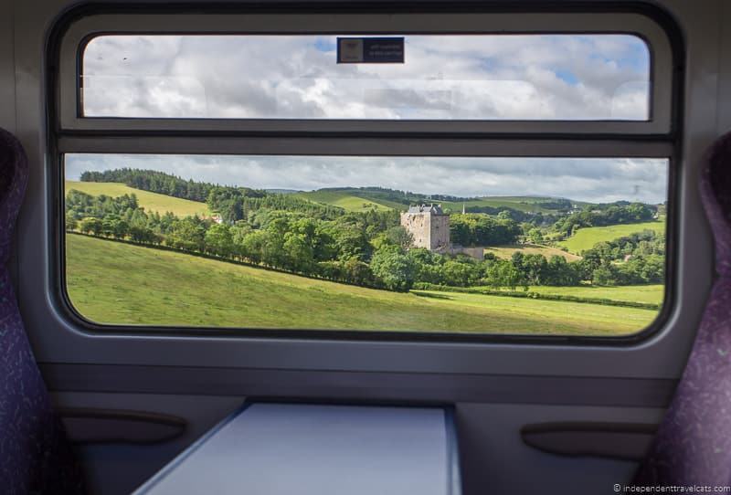 train plane flying how to get from Edinburgh to London England