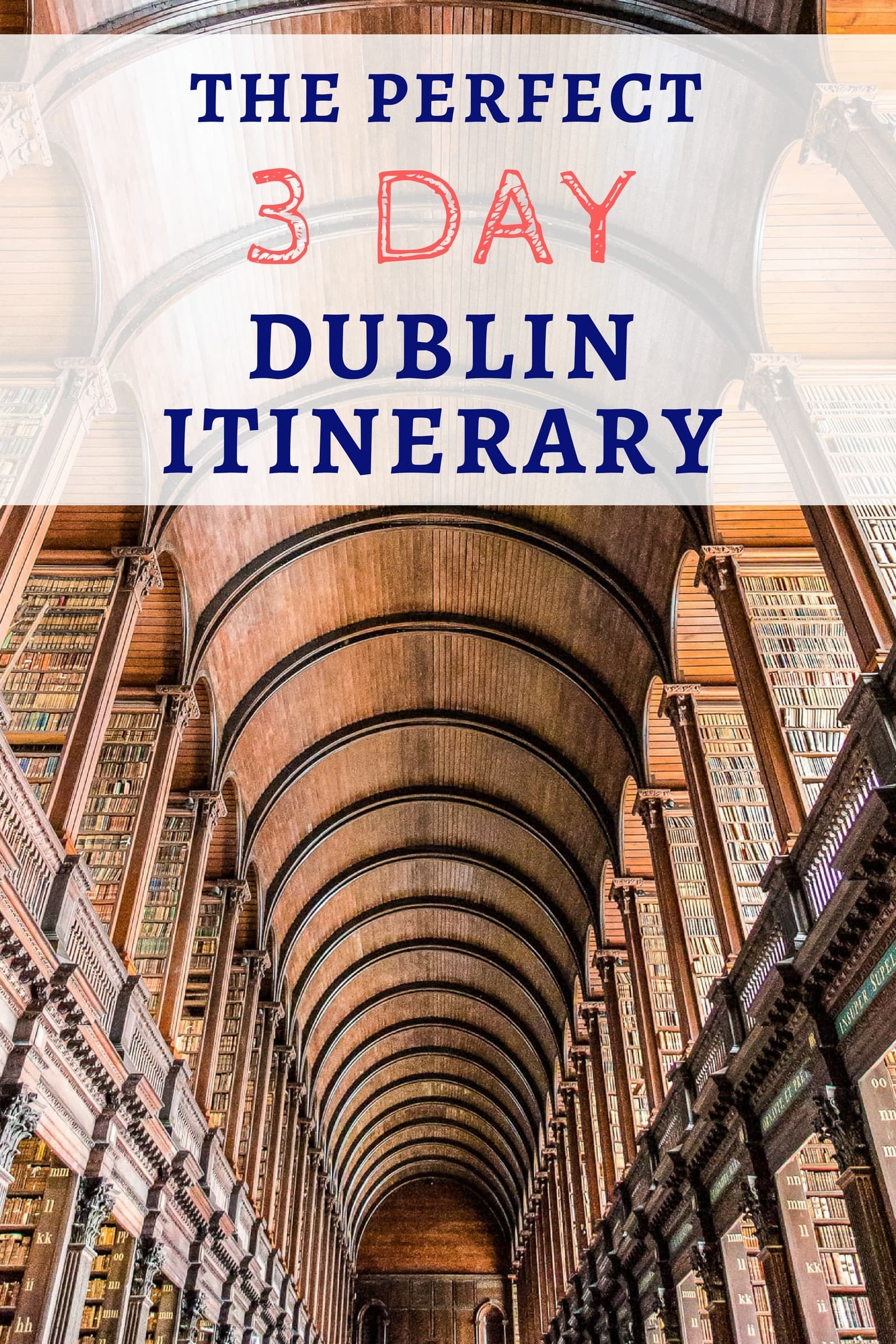 Our Dublin itinerary gives you day-by-day suggestions on how to spend 3 days in Dublin Ireland. Our Dublin itinerary includes all the main highlights of the city such as Trinity College and the Guinness Storehouse as well as a few lesser known sites. We also provide tips on how to get around Dublin, a map of each day’s suggested attractions, tips on where to stay in Dublin, and how to save money during your 3 days in Dublin. #Dublin #DublinItinerary #Ireland #travel 