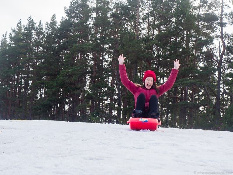 sledding things to do in the Cairngorms National Park in winter