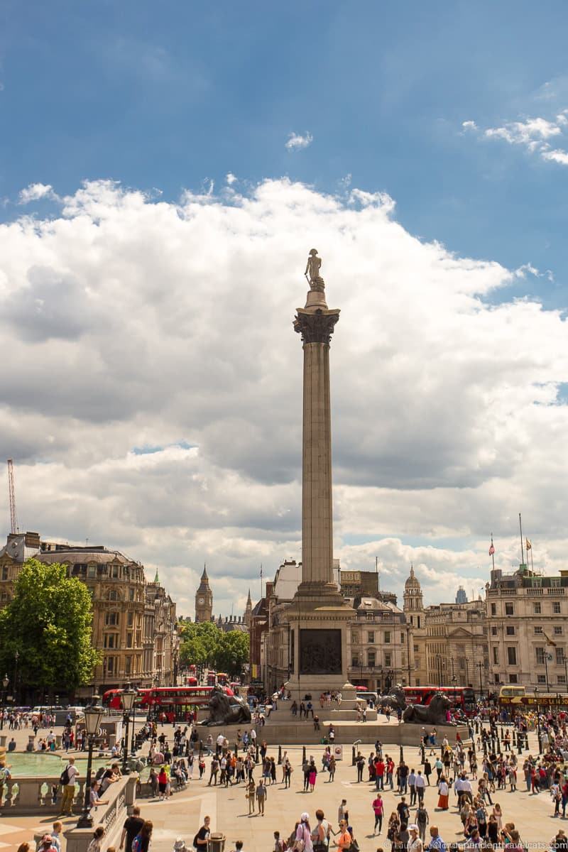 Nelson's Column 3 Days in London 3 day London itinerary England