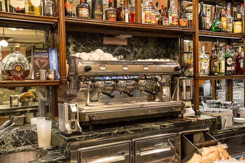 espresso machine best coffee in Rome cafés Italy Italian coffee