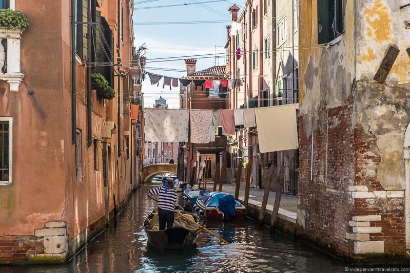Venice canal doing laundry while traveling travel laundry tips