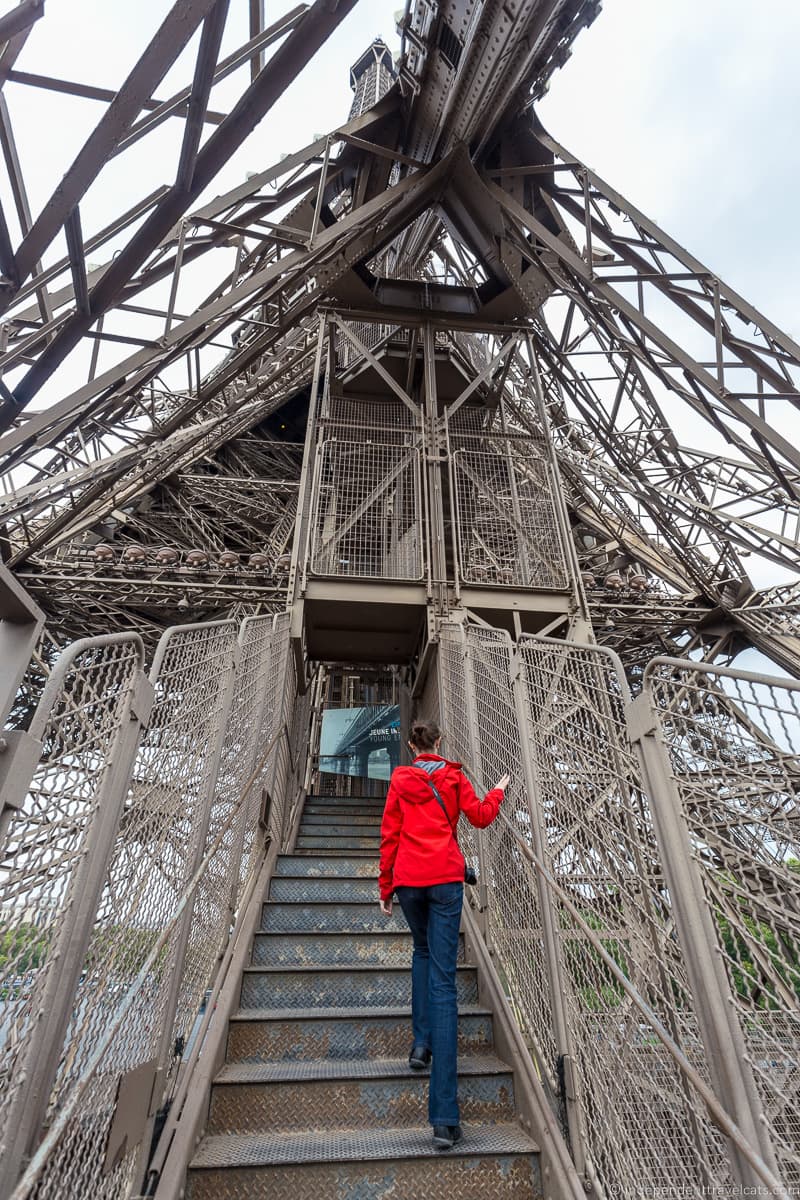 Inside Eiffel Tower in Paris