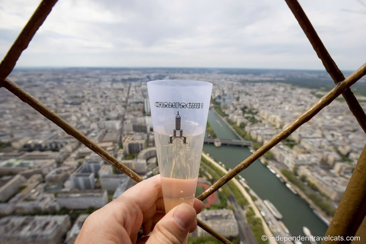 Champagne top of Eiffel Tower by Laurence Norah