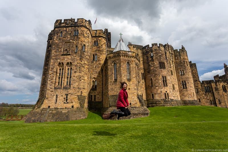 Alnwich Castle broomstick flying Harry Potter filming locations England UK