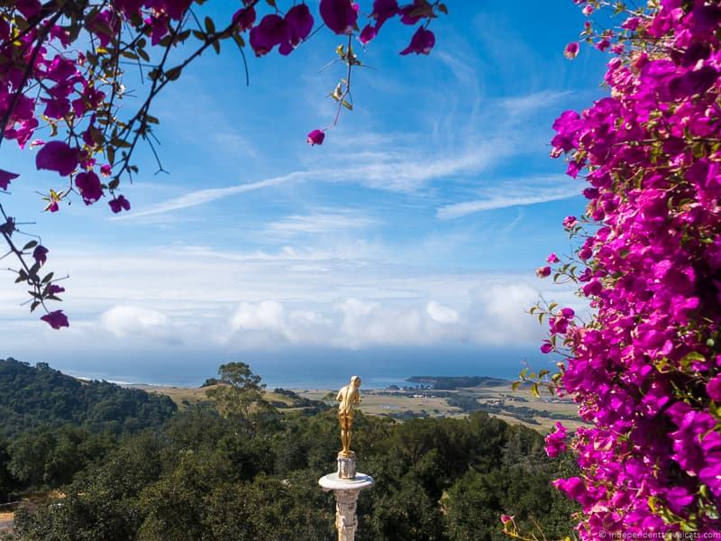 gold gilded bronze statue Hearst Castle San Simeon California Central Coast American Castle William Randolph Hearst home La Cuesta Encantada