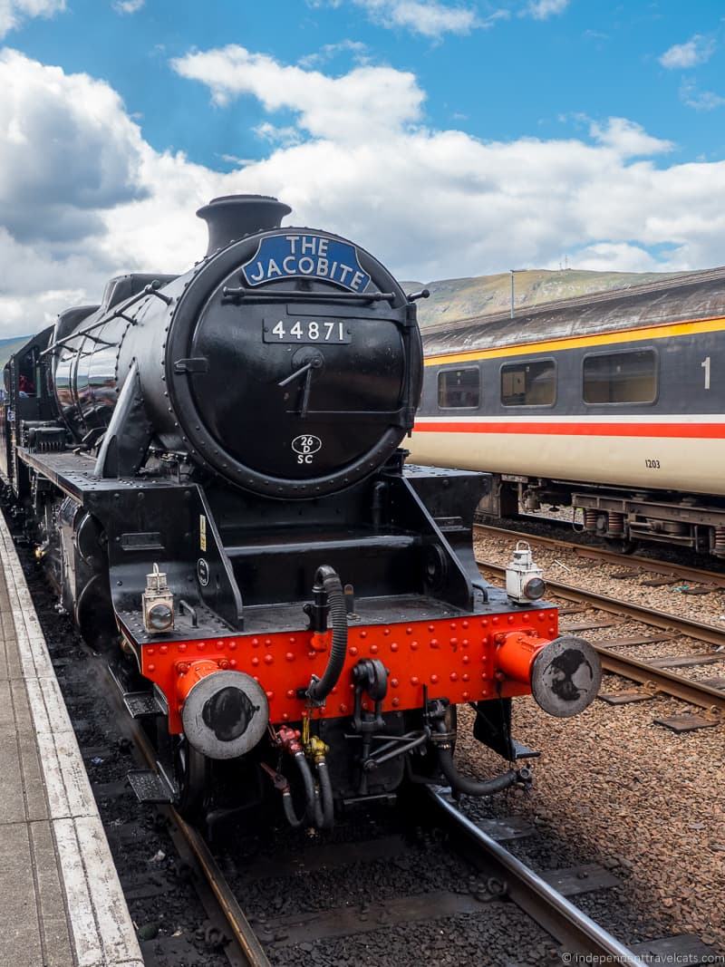 The Jacobite steam train Hogwarts Express Harry Potter filming locations in Scotland UK