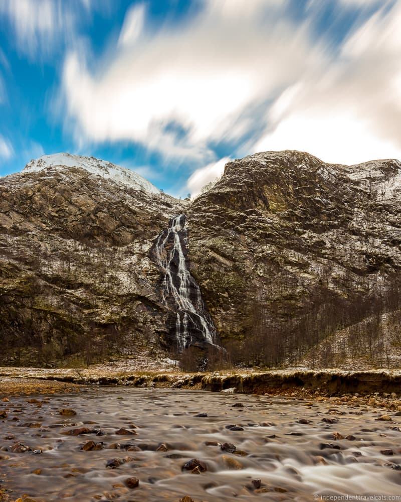 Steall Falls Nevis Gorge Harry Potter filming locations in Scotland UK