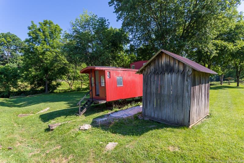 Ohio River & Western train caboose Thorla-McKee Park things to do in Caldwell Ohio Noble County Ohio