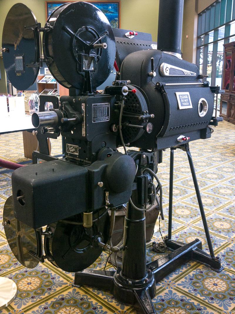 Hearst Castle film projector 1939 Super Simplex Film Projector with 35 mm lens was used by William Randolph Hearst.