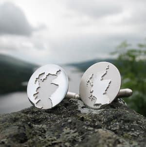 Scotland silver cufflinks travel jewelry jewelry for travelers travel themed jewelry jewellery for travellers