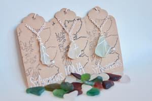 Scottish sea glass necklace travel jewelry jewelry for travelers travel themed jewelry jewellery for travellers