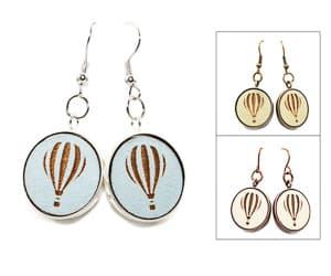 hot air balloon earrings travel jewelry jewelry for travelers travel themed jewelry jewellery for travellers