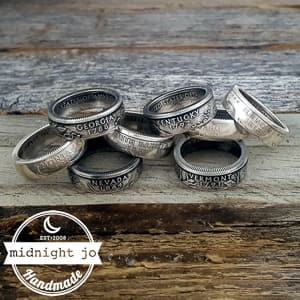 state coin rings travel jewelry jewelry for travelers travel themed jewelry jewellery for travellers