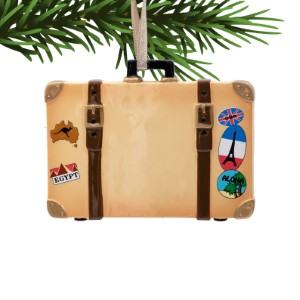 travel themed Christmas tree ornament gift for travel lovers 