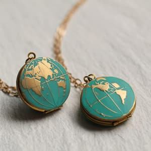 Travel themed necklace sale