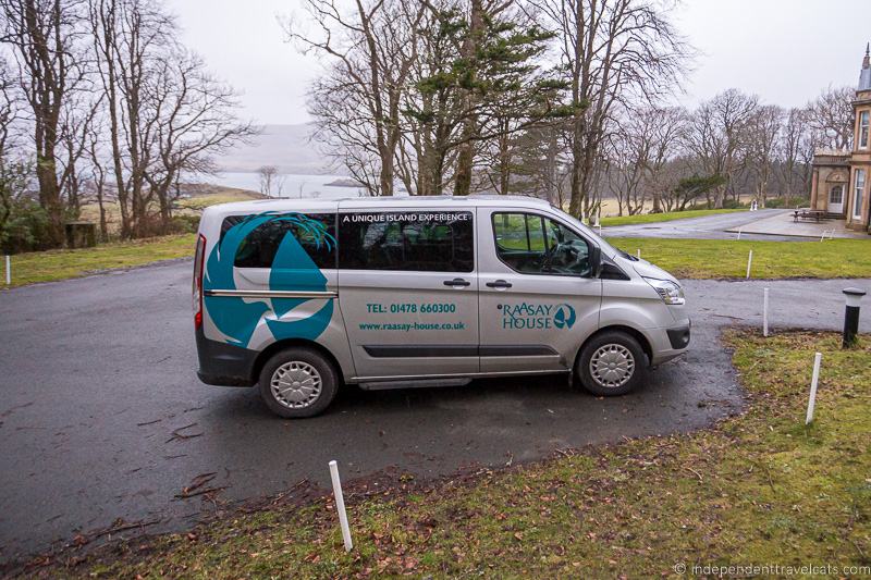 Raasay House tours minibus Isle of Raasay travel guide things to do on the Isle of Raasay