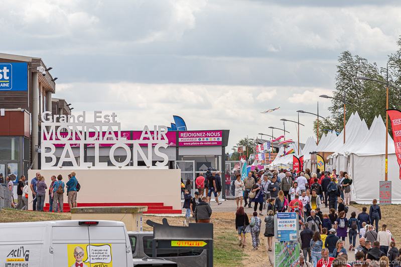 Boulevard entrance Grand Est Mondial Air Balloons hot air balloon festival France