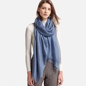 Source Cashmere Scarf Price Blue Herringbone Pattern Merino Wool Blended  Men Women Winter Warm 100% Cashmere Scarf on m.