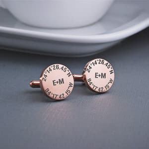 coordinates cufflinks travel themed wedding destination wedding