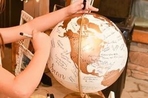 wedding globe guest book alternative travel themed wedding destination wedding