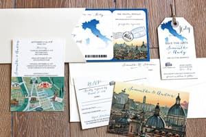 Italy wedding invitations travel themed wedding destination wedding