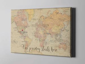 map canvas guest book alternative travel themed wedding destination wedding