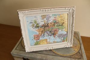 custom travel quote map sign travel themed wedding destination wedding