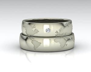 travel themed wedding ring set map ring travel themed wedding destination wedding