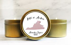 custom mini candle wedding favors travel themed wedding destination wedding