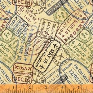 passport stamp fabric travel themed wedding destination wedding