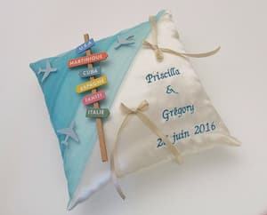 ring bearer ring pillow travel themed wedding destination wedding