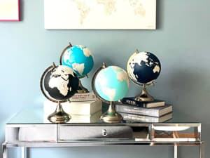 decorative globes themed wedding destination wedding