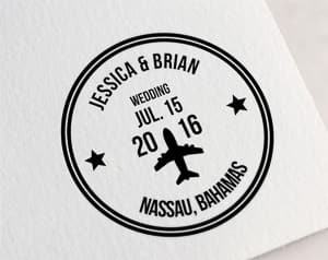 customized wedding stamp travel themed wedding destination wedding