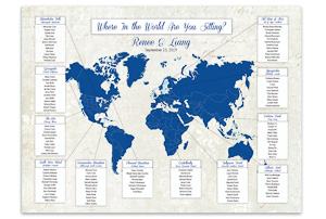 world map seating chart travel themed wedding destination wedding