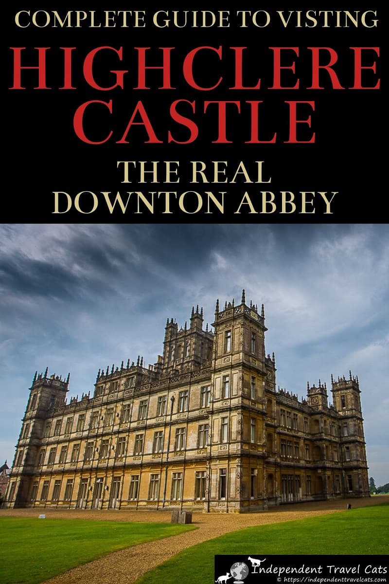 A complete guide to visiting Highclere Castle, the main filming location for the TV show Downton Abbey. We’ll tell you all you need to know to visit Highclere Castle yourself, share some of the fascinating history of Highclere Castle, share our own experience of visiting Highclere Castle (State Rooms, Egyptian Exhibition, gardens, and estate), and direct you to nearby Downton Abbey filming locations. #HighclereCastle #DowntonAbbey #Highclere #Hampshire #England #travel #filminglocation