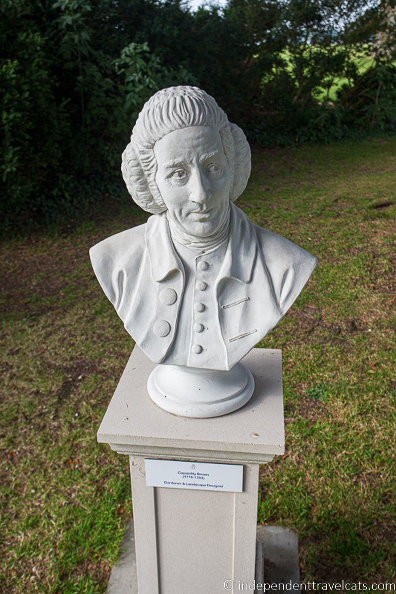 Lancelot "Capability" Brown bust visiting Highclere Castle real Downton Abbey filming location