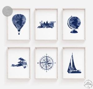 adventure nursery wall art travel themed home decor handmade travel home decorations furnishings