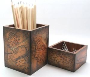 map pencil pen holder desk holder travel themed home decor handmade travel home decorations furnishings