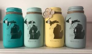 kitchen country decal painted mason jars travel themed home decor handmade travel home decorations furnishings