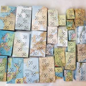 map luminary bags luminaria candle bag travel themed home decor handmade travel home decorations furnishings